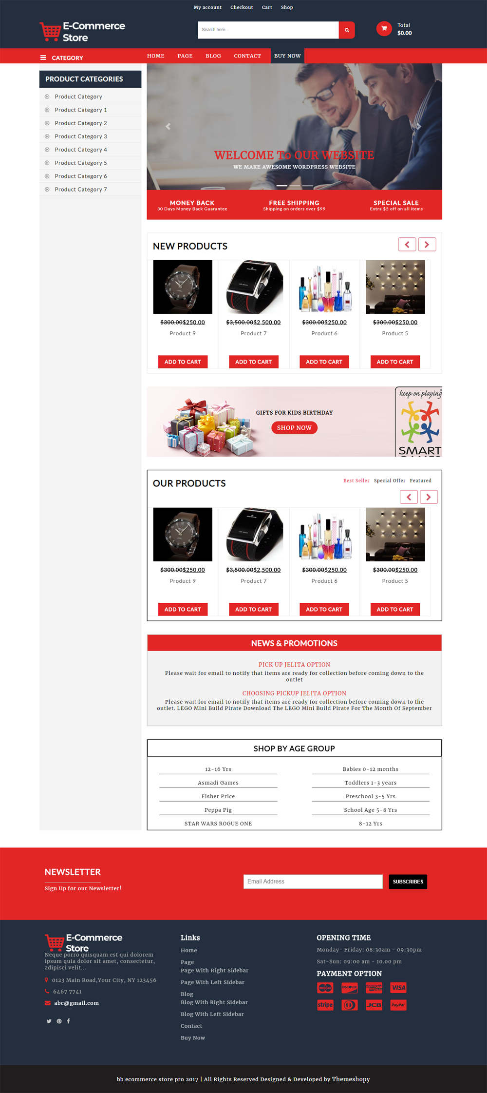 Premium Ecommerce Store WordPress Theme - BB WP Ecommerce Store