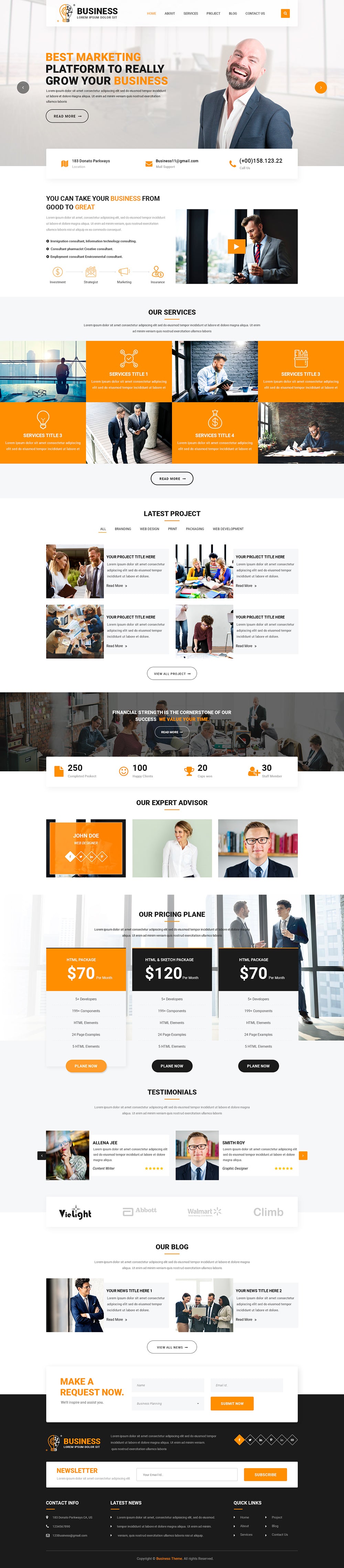 Best Responsive WordPress Theme for Business and Corporates – Themeshopy