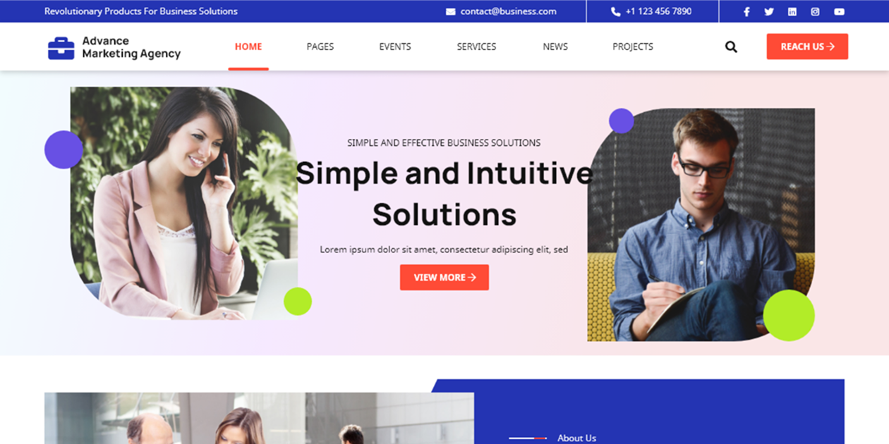 Free Marketing Agency WordPress Theme