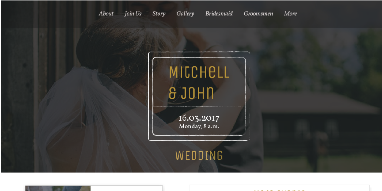 Free Wedding Wordpress Theme
