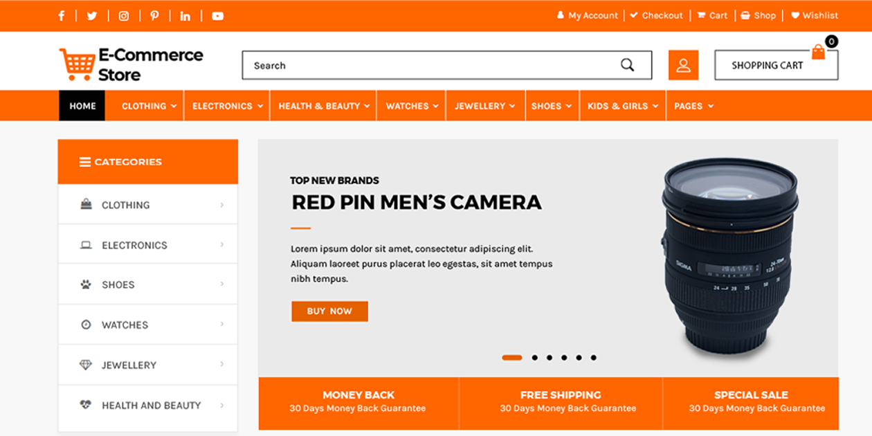 Free WordPress Ecommerce Theme