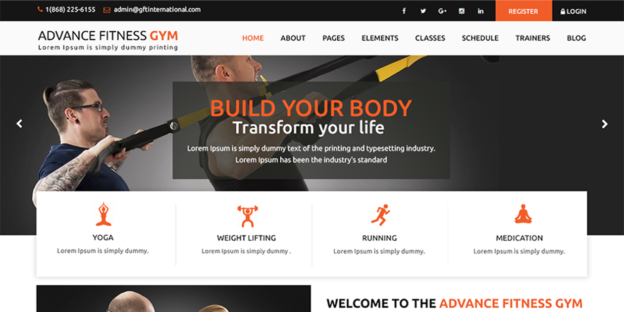 Free WordPress Fitness Theme