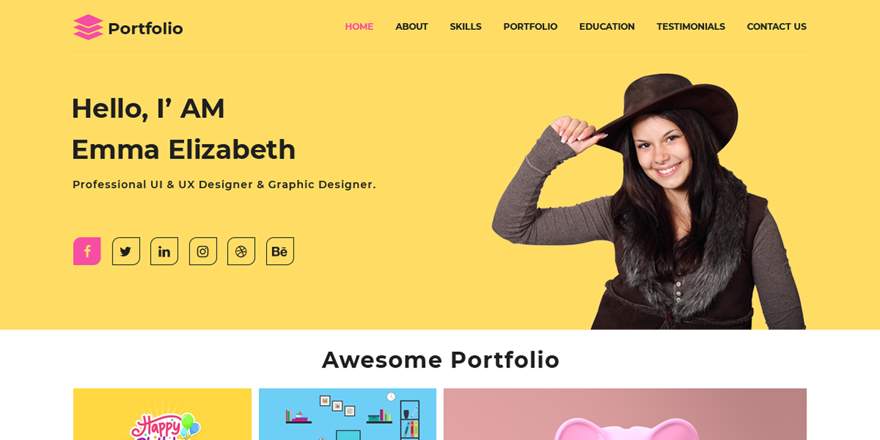 Free WordPress Portfolio Theme