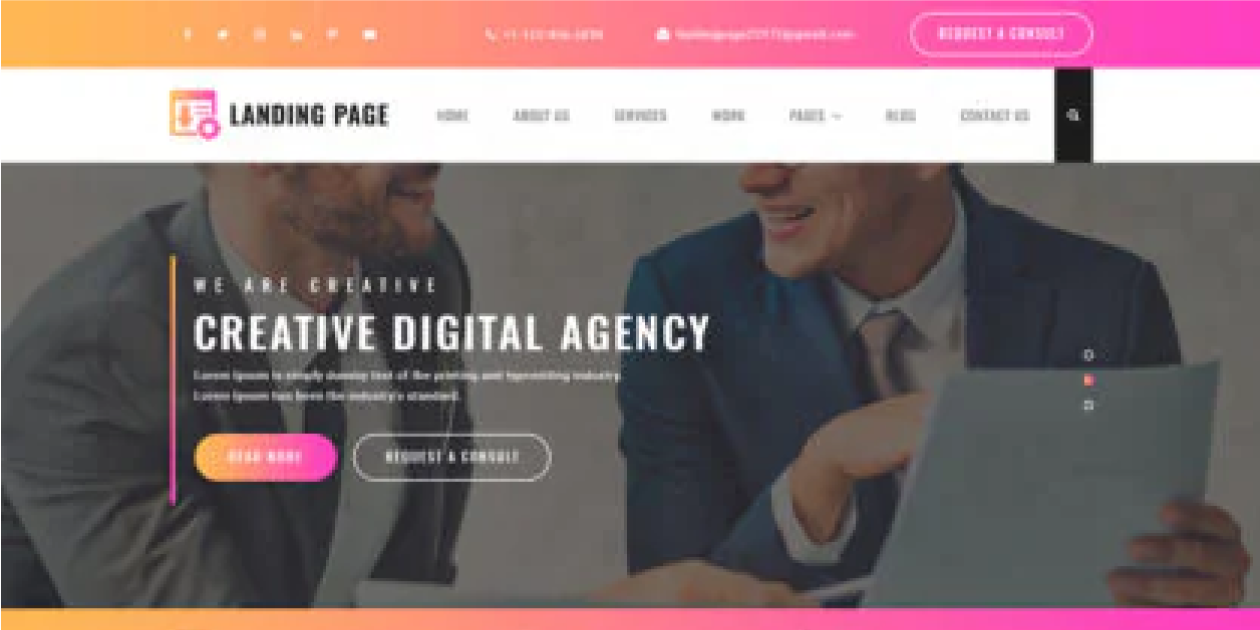 Landing Page WordPress Theme