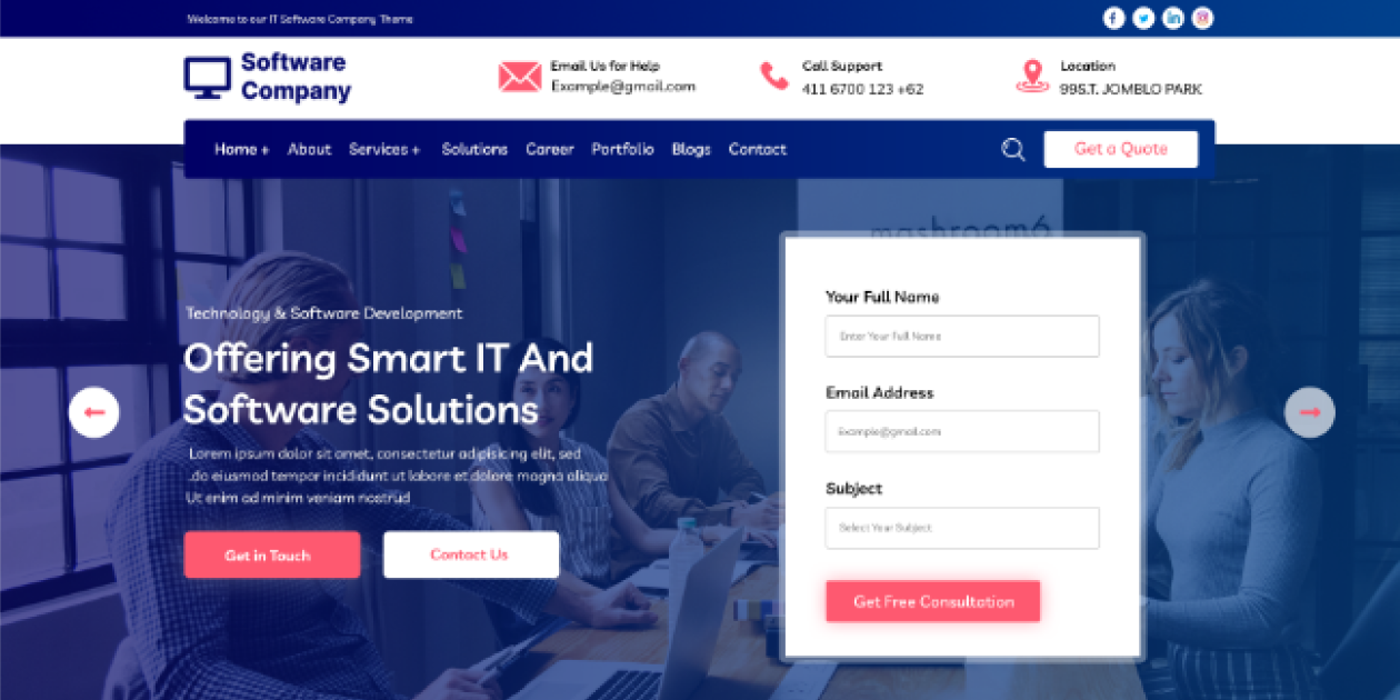Software Company WordPress Theme
