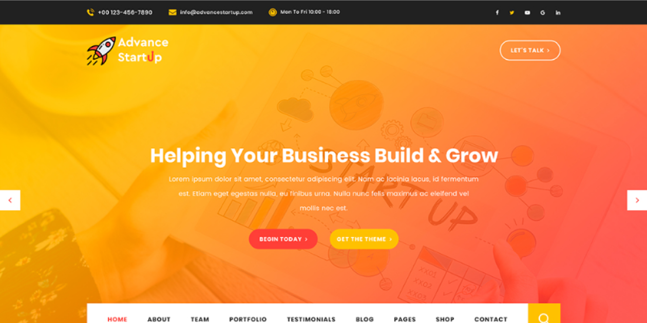 Startup WordPress Theme