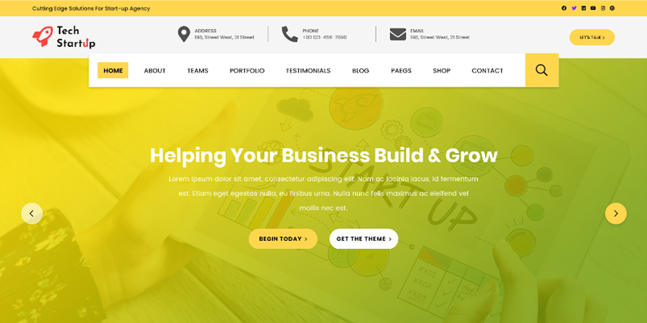 Tech Startup WordPress Theme