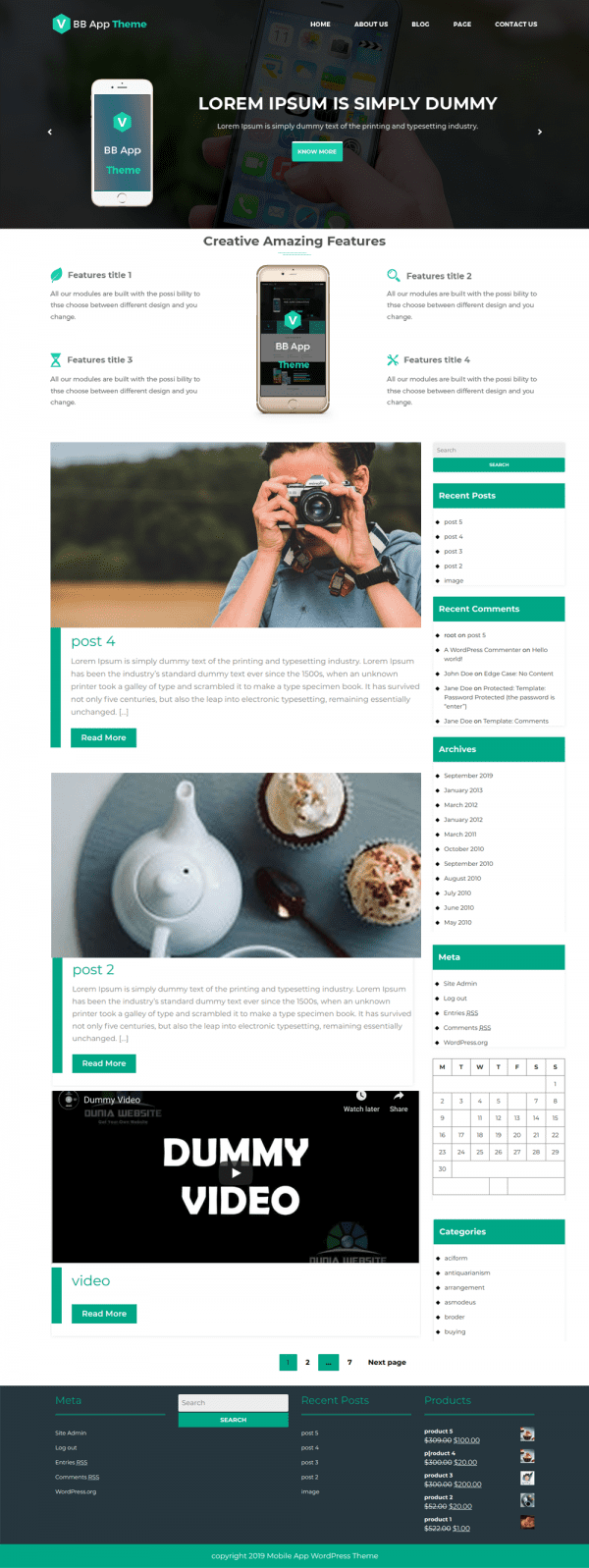 Free Mobile Responsive Business Wordpress Theme