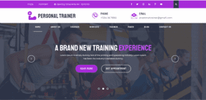 free Personal trainer WordPress theme