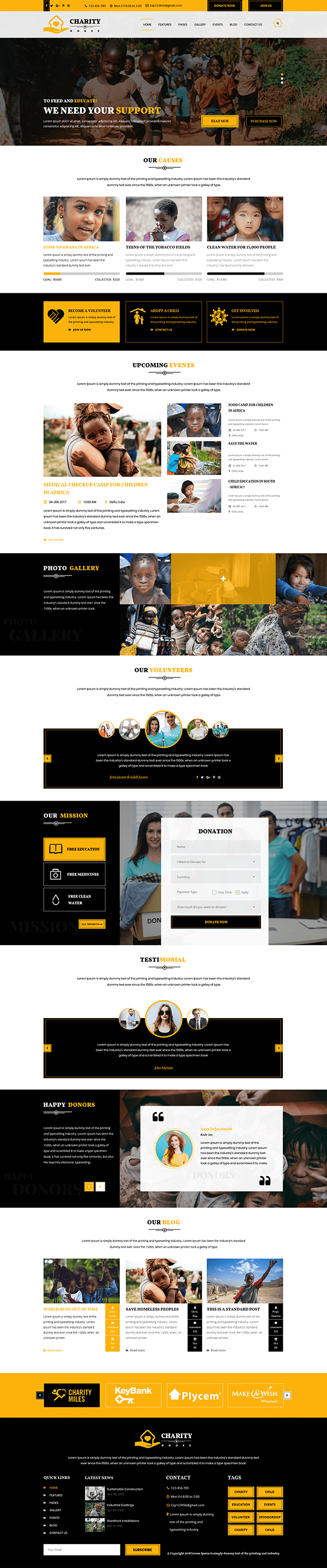 Premium Charity WordPress Theme