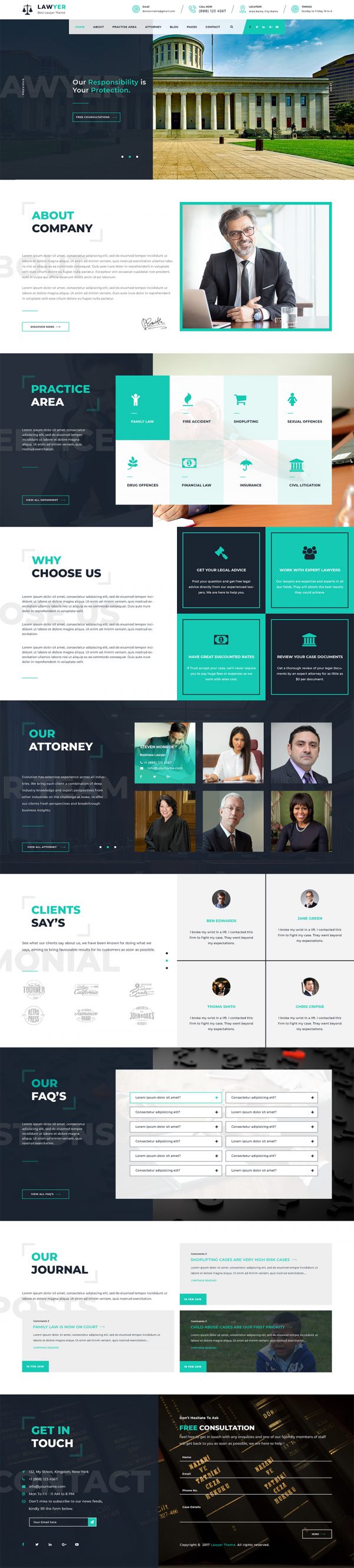Premium Lawyer WordPress Theme