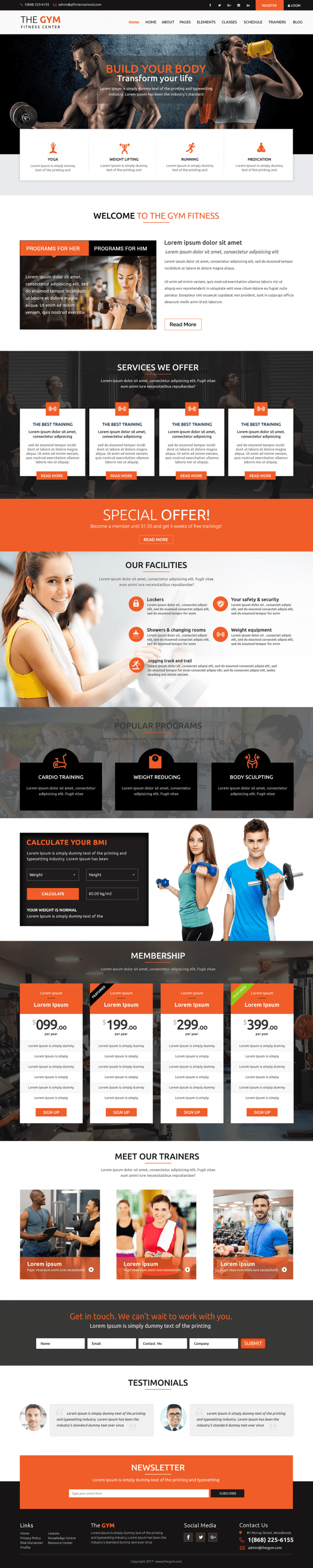 WordPress Fitness Theme