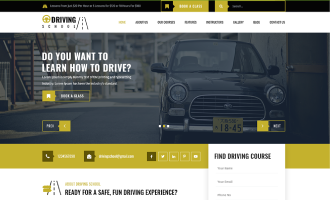 Free Driving School WordPress Theme