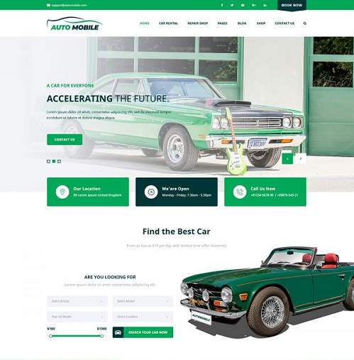 Automobile WordPress Theme