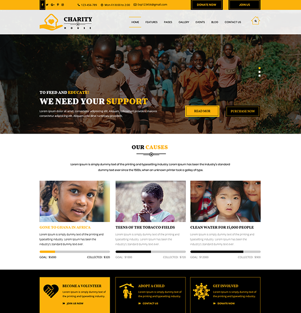 Premium Charity WordPress Theme