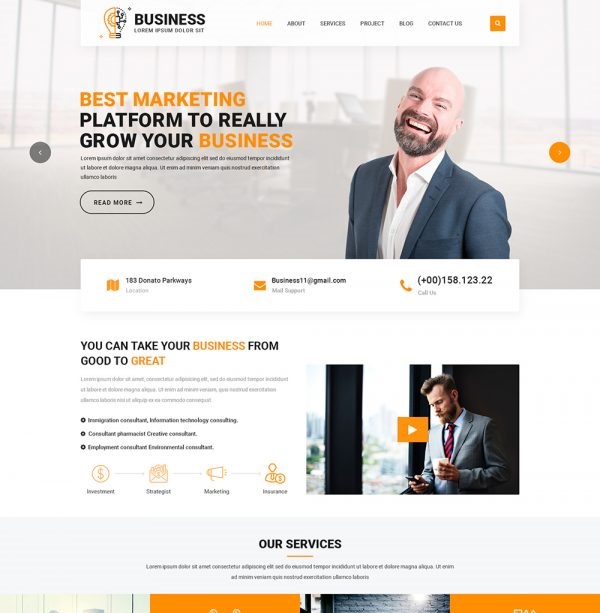 WordPress theme for business