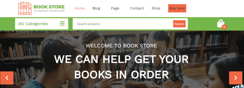 best Free bookstore WordPress theme