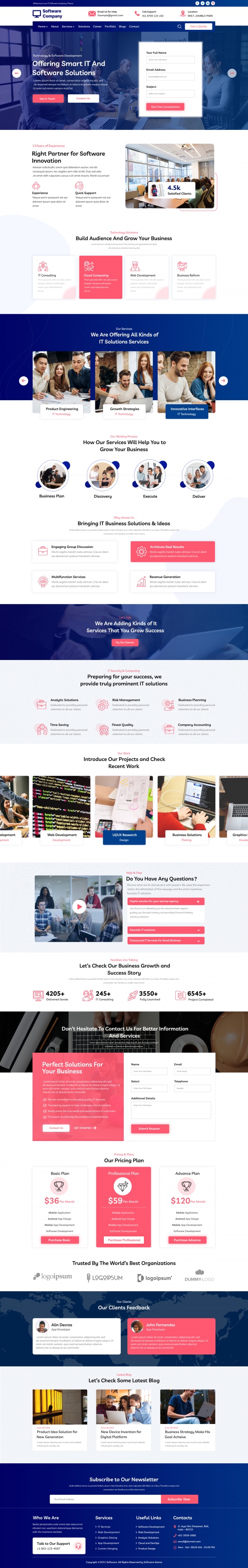 Tech Software Company WordPress Theme