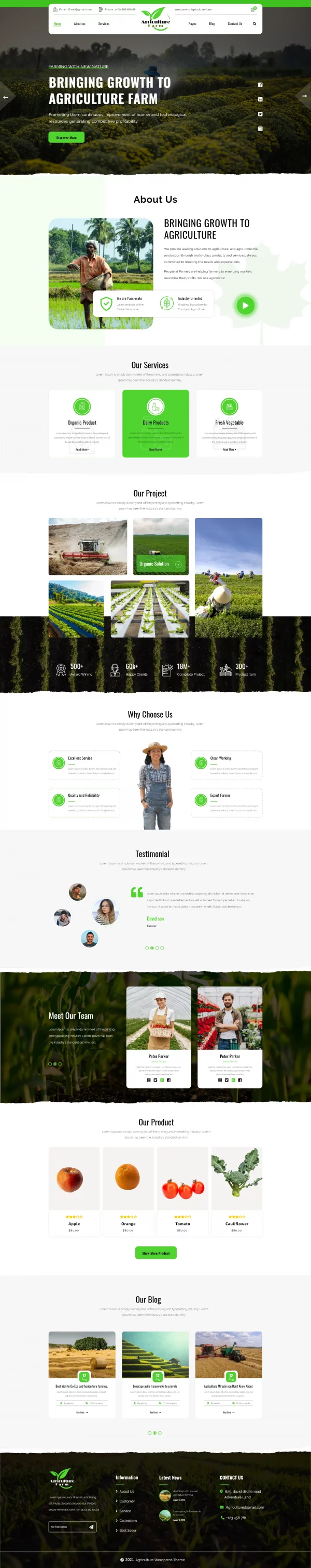 Agriculture Farm Wordpress Theme