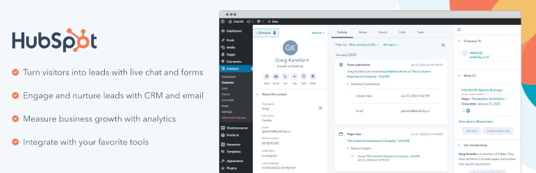 hubspot- must have wordpress plugins for ecommerce