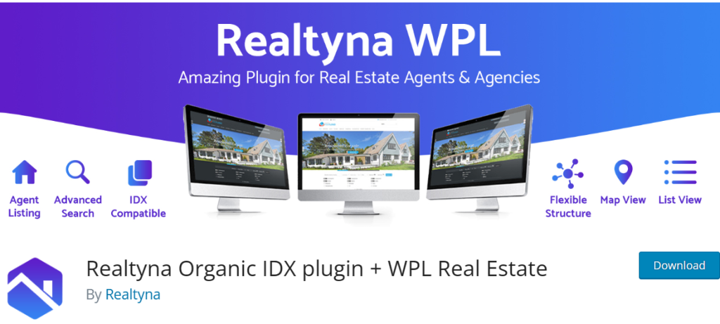  IDX Plugins For WordPress
Realtyna Organic IDX plugin + WPL Real Estate:
