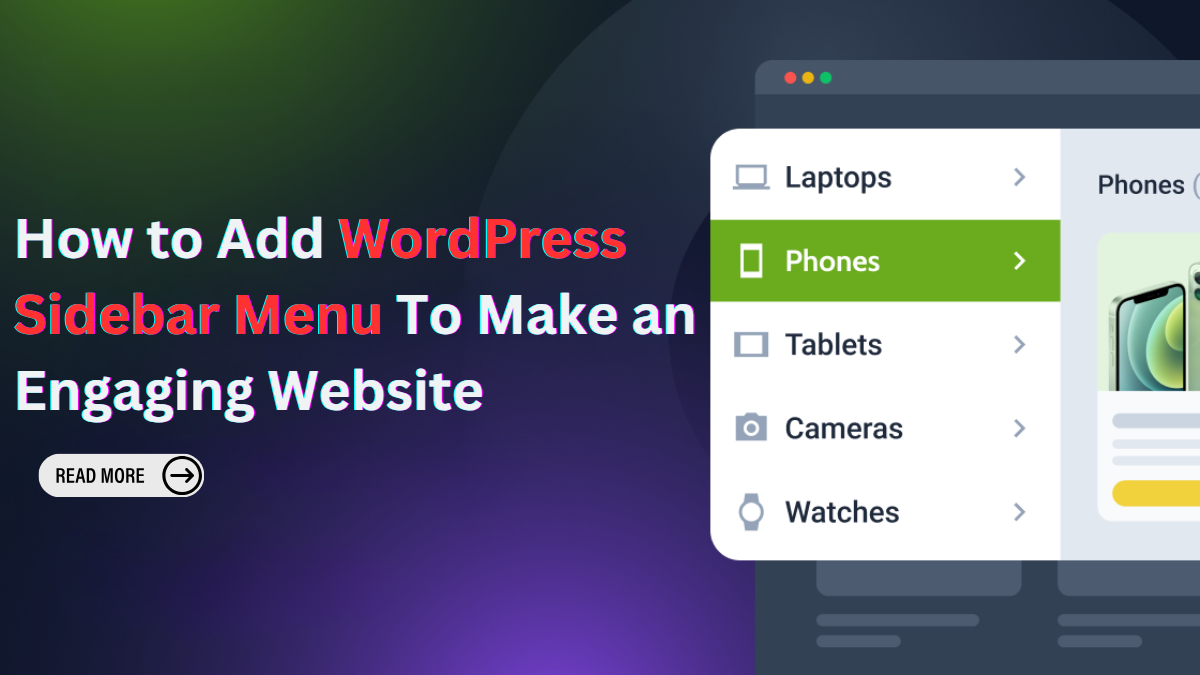 WordPress sidebar menu